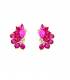 Oorclips Roze en heldere strass steentjes