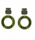 Oorclips Groene glassteentjes Elegante sieraden