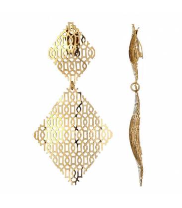 Oorclips | Goudkleurige oorclips | Open motief oorclips