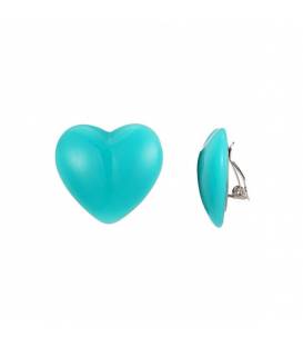 Oorclips | Blauw hartvormig design | Comfortabele clip oorbellen