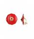 Oorclips | Oorclips met rood steentje | Oorclips goudkleurig detail
