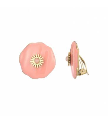 Oorclips | Roze oorclips | Goudkleurige oorclips