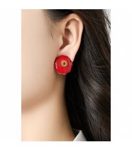 Oorclips | Roze oorclips | Goudkleurige oorclips