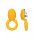 Gele oorclips met een ronde hanger