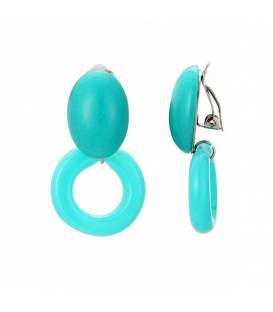 Oorclips | Ringmotief blauw design | Nikkelvrij comfort