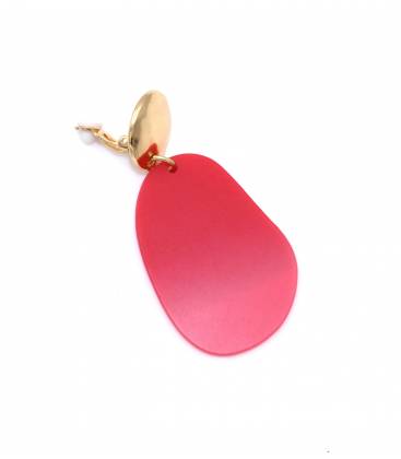 Oorclips | Roze oorclips met goudkleurig oorstukje | Modieuze clip oorbellen