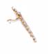 Oorclips | Goudkleurige oorclips met heldere zirconia steentjes | Elegante oorbellen zonder gaatjes