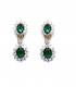 Oorclips | Groene oorclips met heldere strass steentjes rand | Trendy oorclips zonder gaatjes
