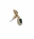 Oorclips | Groene oorclips met heldere strass steentjes rand | Trendy oorclips zonder gaatjes