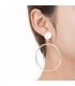 Oorclips | Goudkleurige oorclips met ovale hanger | Stijlvolle oorclips voor elke gelegenheid