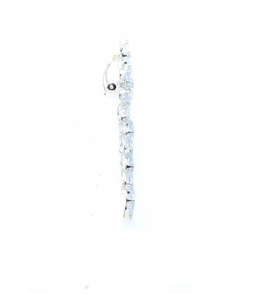 Oorclips | Zilverkleurige oorclips met zirconia | Elegante clip oorbellen