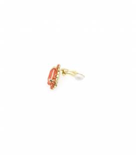 Oorclips | Oranje strass steentjes | Comfortabel en stijlvol