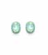 Oorclips | Prachtige modeaccessoire | Zeegroene strass rand