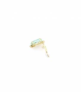 Oorclips | Prachtige modeaccessoire | Zeegroene strass rand
