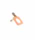 Oorclips | Oranje oorclips met paarse glas steentjes | Fashion statement accessoires