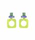 Oorclips | Groene glassteentjes | Comfortabele klem oorbellen