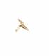 Oorclips met motief | Goudkleurige oorclip strass