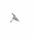 Oorclips | Zilverkleurige oorclip strass motief