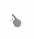 Oorclips | Zilverkleurige oorclip strass motief