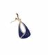 Oorclips blauw met strass rand | stijlvol & elegant