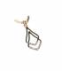 Oorclips | statement dubbele hanger stras