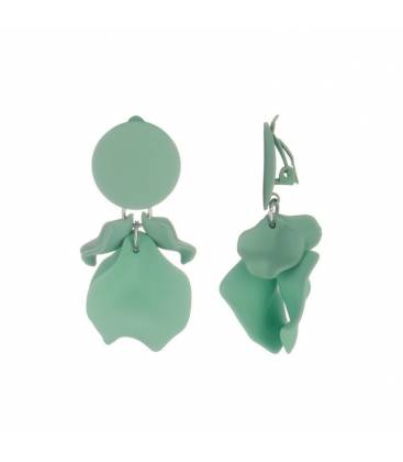 Oorclips | Turquoise met mooie hangertjes | Boho en stijlvol