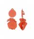 Oorclips oranje met mooie hangertjes