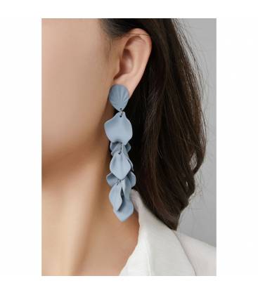 Oorclips | Speelse turquoise oorclips met hangertjes | Trendy keuze