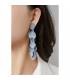 Oorclips | Speelse turquoise oorclips met hangertjes | Trendy keuze