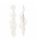Witte lange oorclips met leuke hangers