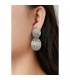 Oorclips | Goudkleurige oorclips met geborsteld design | Mode accessoires