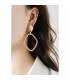 Zilverkleurige oorclips | Geribbeld metaal oorclip | Fashion accessoires
