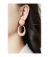 Oorclips | Beige hars oorclips | Comfortabele clip-on oorbellen
