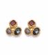 Oorclips met multicolor steentjes en goudkleurige rand. Perfect voor elke outfit. Bestel nu en straal