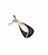 Oorclips | Zwarte oorclips met heldere strass rand | Clip-on oorbellen zonder gaatjes
