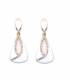 Oorclips | Witte parel met strassrand | Tijdloze elegantie