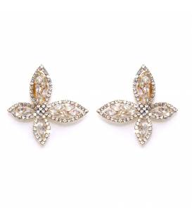 Oorclips | Goudkleurig met zirkonia | Elegant design