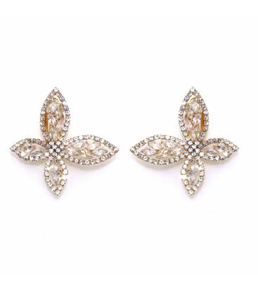 Oorclips | Goudkleurig met zirkonia | Elegant design