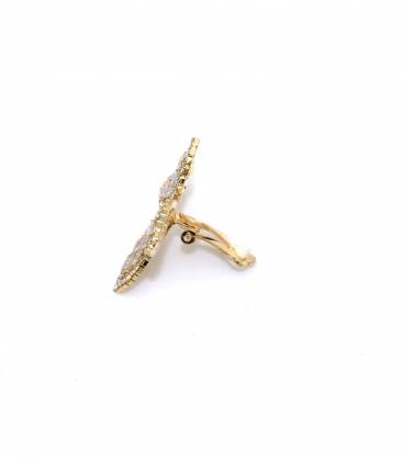 Oorclips | Goudkleurig met zirkonia | Elegant design