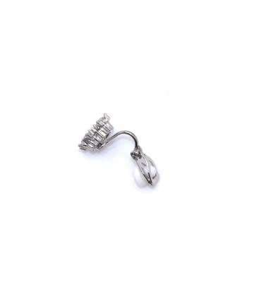 Oorclips | Zirconia oorclips zilverkleur | Comfortabele oorbellen zonder gaatjes