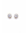 Oorclips met Zirconia steen in goudkleur zetting