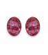 Oorclips | Roze resin ovaal design | Elegante oorbellen zonder gaatjes