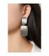 Oorclips | Goudkleurige oorclips met streepmotief | Elegante clip oorbellen