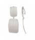 Oorclips | Zilverkleurige oorclips met streepmotief | Elegante clip oorbellen