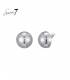 Bolle oorclips | Zilverkleurige bolle oorclips shimmer