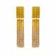 Oorclips geel gekleurde met strass steentjes