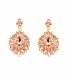 Goudkleurige oorclips | Elegante rosegold glas steentjes