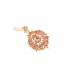 Goudkleurige oorclips | Elegante rosegold glas steentjes