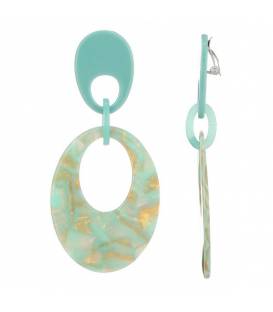 Groene gekleurde oorclips met een effen oorstukje | Trendy look