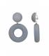 Oorclips | grijze oorclips met hars rubber effect
